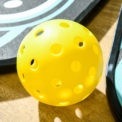 SPORTNOW Pickleball Paddles Set with 4 Paddles, 4 Balls, Ergonomic Grip Bag, Paddle Rackets for Indoor & Outdoor, Beginner Casual Players