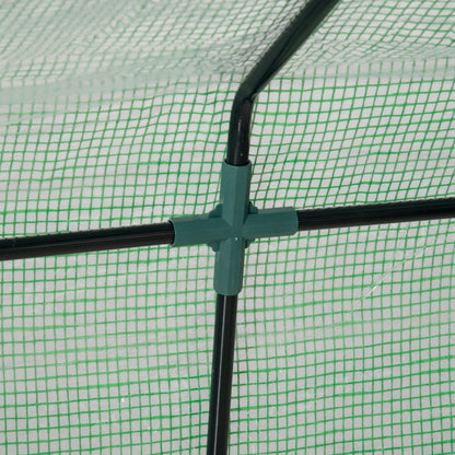 Small Greenhouse Outdoor Greenhouse with Double Cover Windows and Steel Frame Greenhouse for Growing Tomatoes Plants Flowers 180x90x90 cm Green