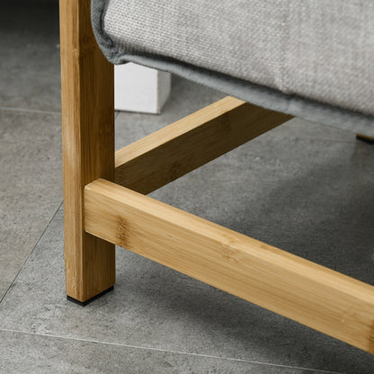 Bamboo Laundry Hamper Double Clothes Basket with 2 Removable Bags and Shelf Load 20kg 2x40.6L for Bathroom Bedroom 64x33x73 cm Natural