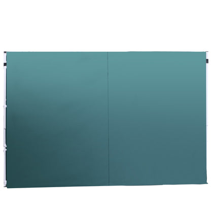 2 Side Walls for 3x3m Tent Gazebo Oxford Fabric with Window Total Measurements 300x200cm Dark Green