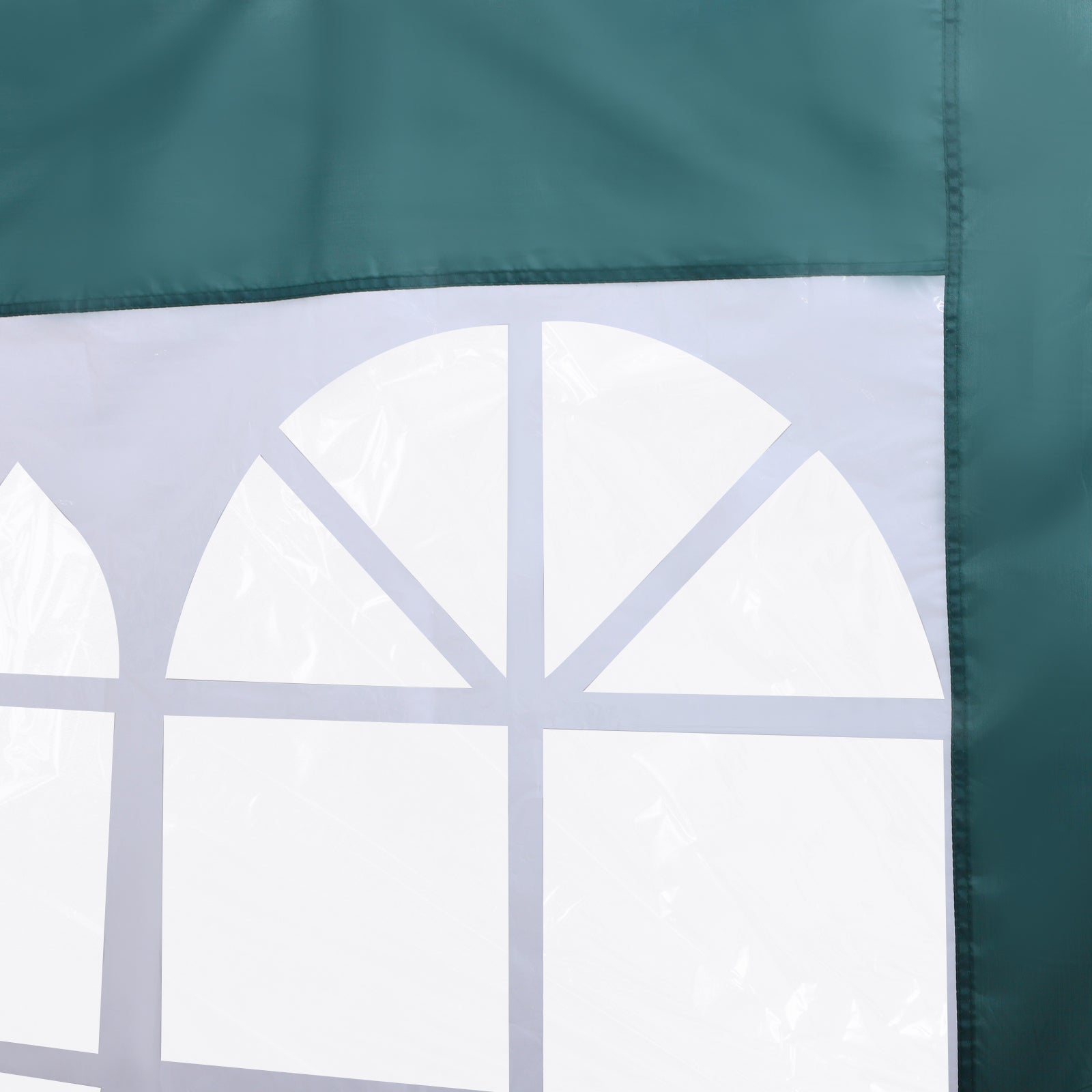 2 Side Walls for 3x3m Tent Gazebo Oxford Fabric with Window Total Measurements 300x200cm Dark Green