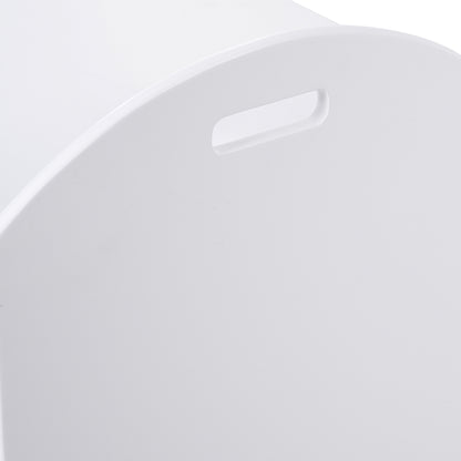 Children's Toy Storage Organizer Box Reversible Lid Design with Safety 62x40x46.5 cm Spacious Space Load 20 kg White