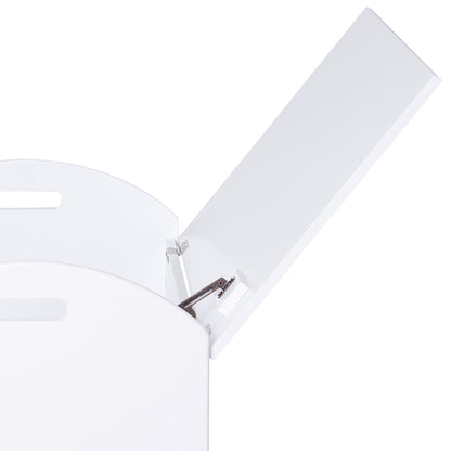 Children's Toy Storage Organizer Box Reversible Lid Design with Safety 62x40x46.5 cm Spacious Space Load 20 kg White