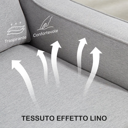 Modern Living Room Armchair, Bedroom Armchair in Fabric with Armrests, Thick Padding and Pocket Springs, for Home, Office, and Study, 77x77x86 cm, Light Gray