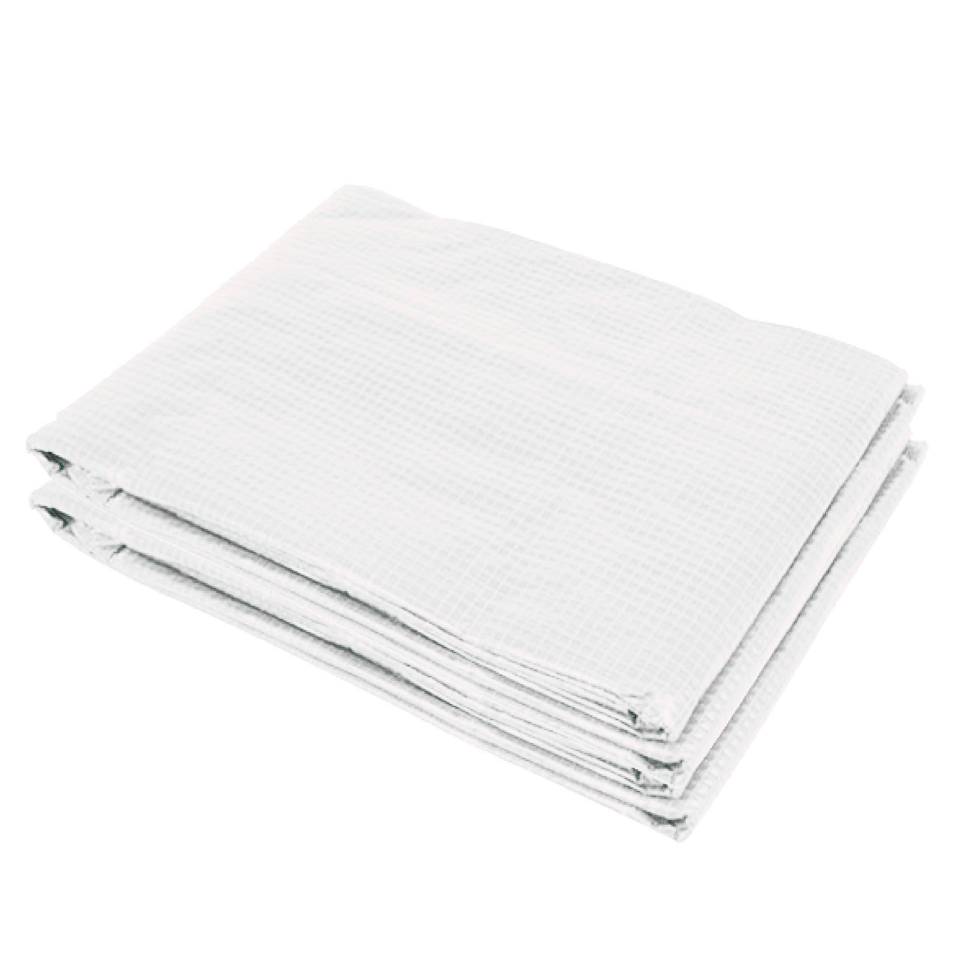 Replacement Cover Garden Tunnel Greenhouse 12 sqm, cover 4 x 3 x 2 m PE Anti-UV waterproof 8 windows + Zip Roll-Up Door White