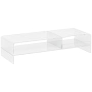 Monitor Stand Screen Riser with Storage Compartment, Monitor Riser for Monitors up to 24 Inches, Desk Stand for Computer, PC, Laptop up to 5kg, Acrylic, 50.8 x 19 x 12 cm