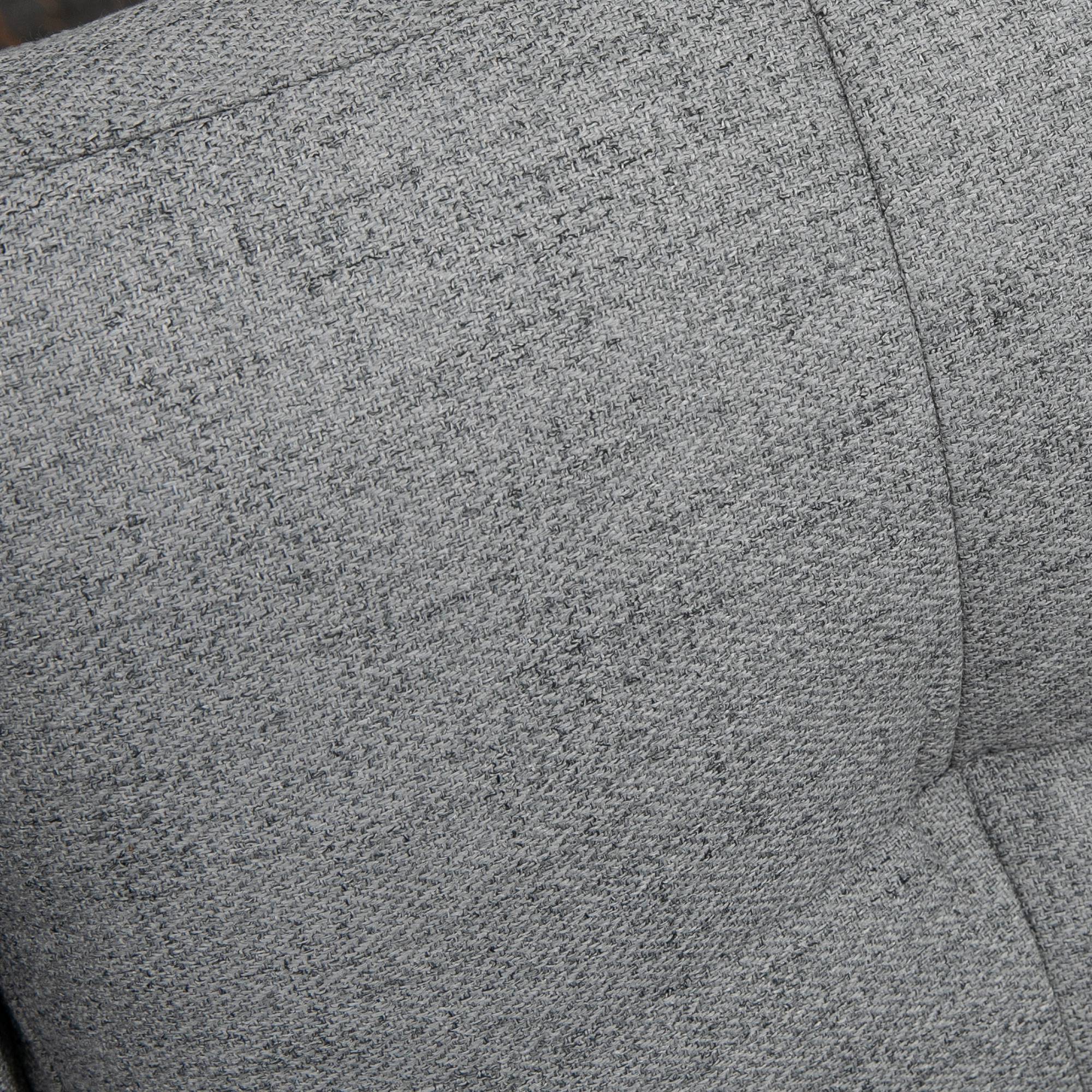 2-Seater Sofa Upholstered in Linen with Cushions Armrests and Steel Legs for Bedroom Office Load 240kg 139x68x80 cm Gray