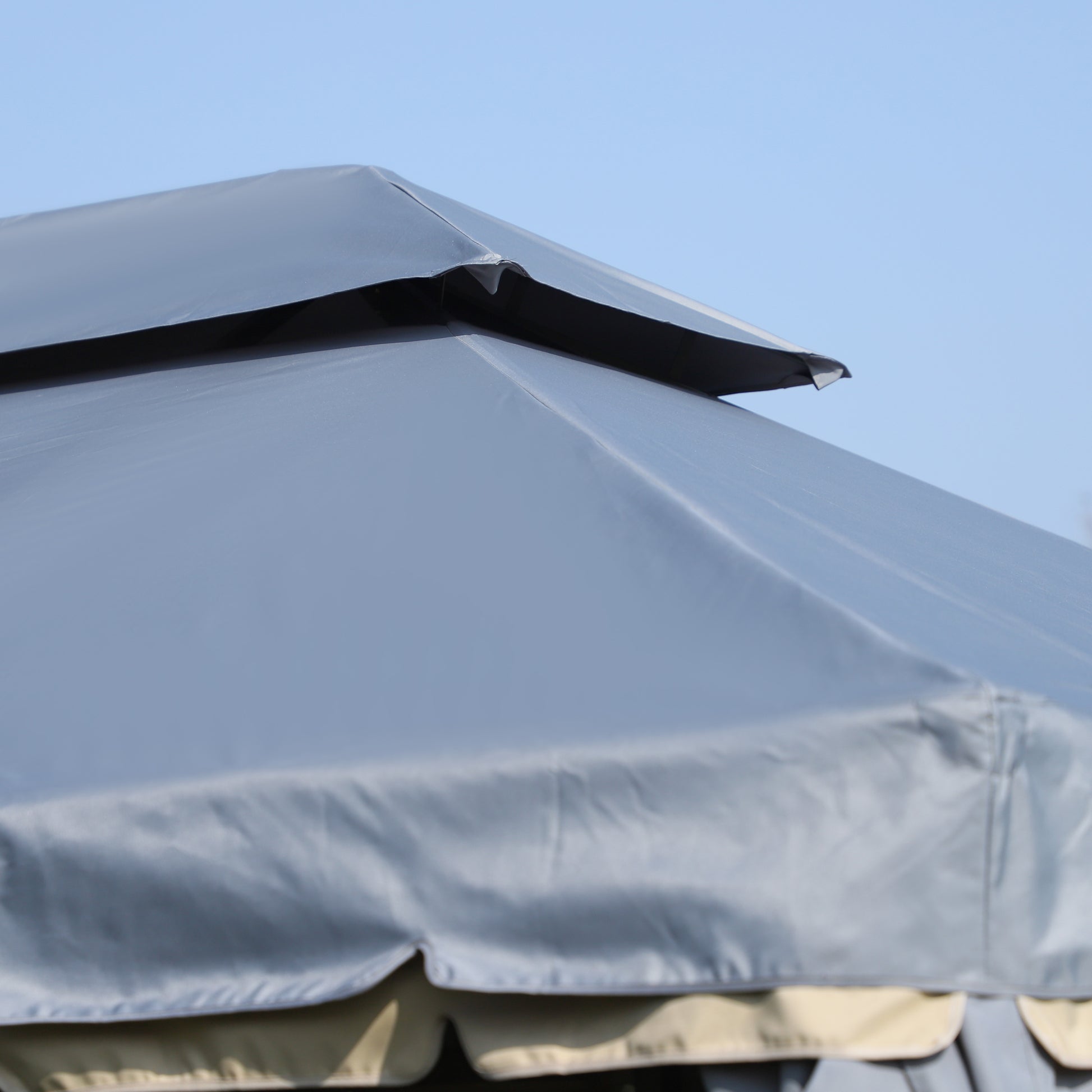 Garden Gazebo 4x3m Aluminum Gazebo with Ventilated Roof, 4 Side Curtains, 4 Mosquito Nets, and 8 Drainage Holes for Outdoor Parties Events Gray