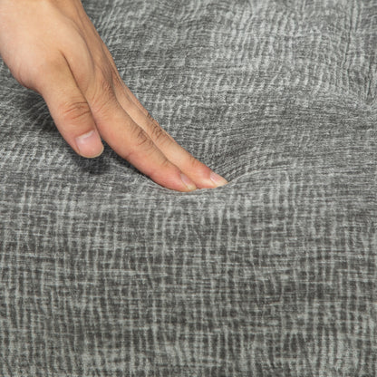 Armchair Swivel Lounge Chair with Armrest, Wool-Linen Look, Modern Upholstered Chair with Button Tufting, Steel Legs, for Living Room, Bedroom, Dark Grey