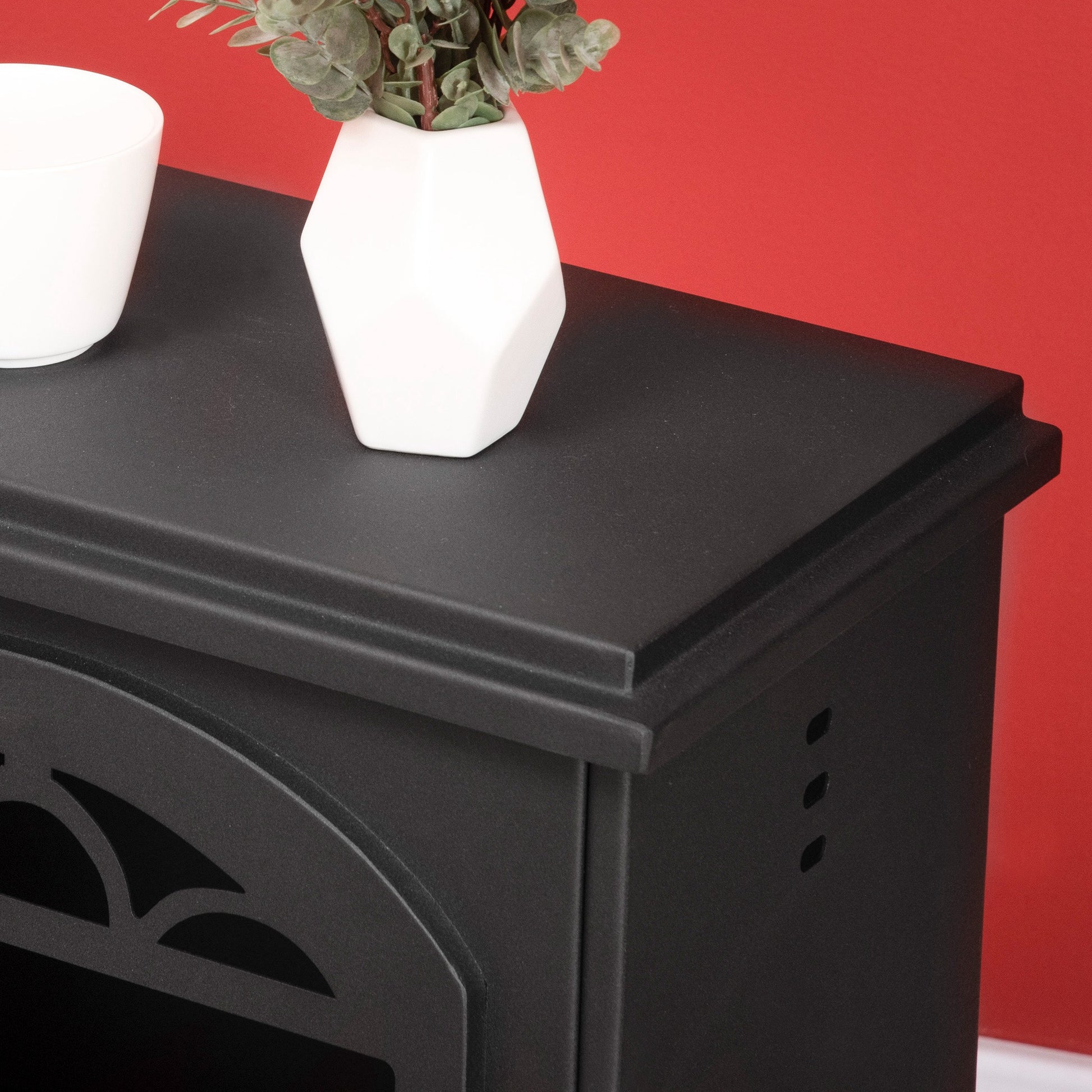 Free Standing Bioethanol Fireplace 7000 BTU Bioethanol Stove with 1.2 L Tank Stainless Steel Fire Snuffer 3H Combustion Time for Indoors 20-25 m² 41x25x54 cm Black