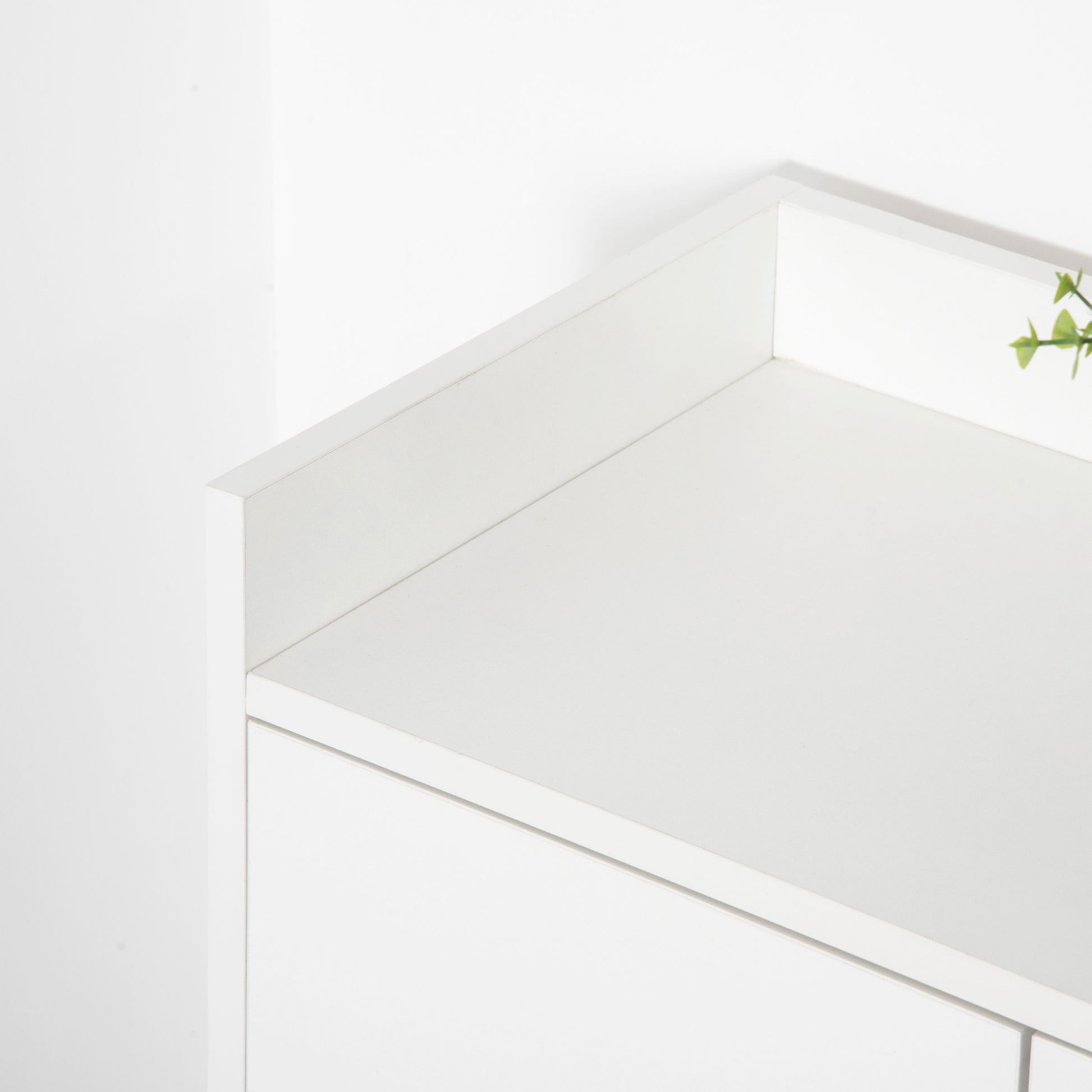 Modern 2-Door Shoe Cabinet with 4 Shelves for 12 Pairs of Shoes, Ideal for Entryway Living Room Bedroom 60x30x92 cm White