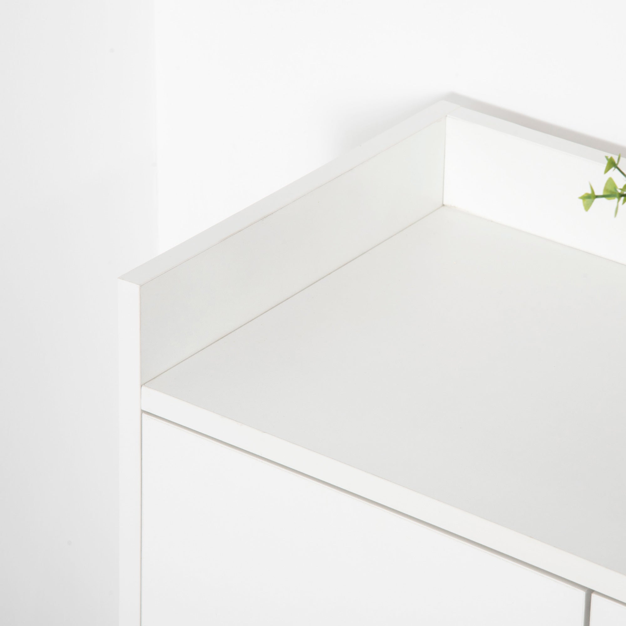 Modern 2-Door Shoe Cabinet with 4 Shelves for 12 Pairs of Shoes, Ideal for Entryway Living Room Bedroom 60x30x92 cm White
