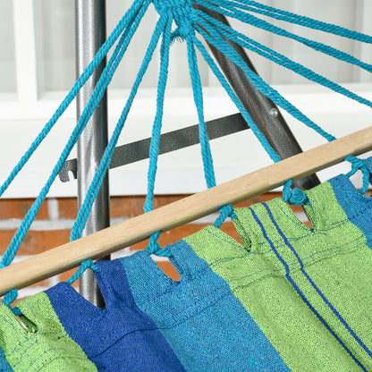 Self-standing Foldable Hammock Stand, Cotton Hammock and Steel Frame, Max capacity 120kg, 270x100x94cm