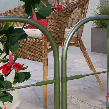 6-Piece Trellis Set, Plant Holder, Trellis, Garden Plant Supporting Rods, Garden Trellises for Climbing Plants, Balcony, Steel, Green, 40 x 90 cm