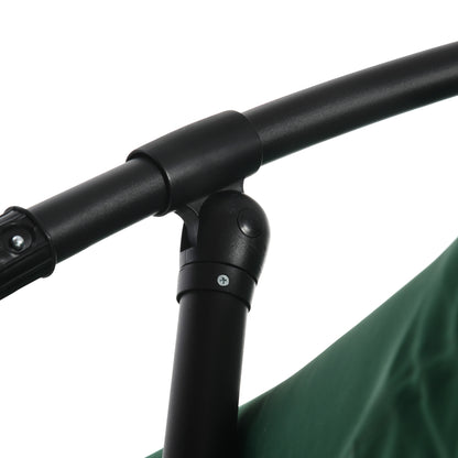 Offset Octagonal Umbrella 360 ° Rotating Crank with Mosquito Net and Cross Base Ø 295 x 242H cm - Green