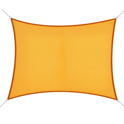 Rectangular HDPE Sun Shade Sail 6W x 4L meters Yellow