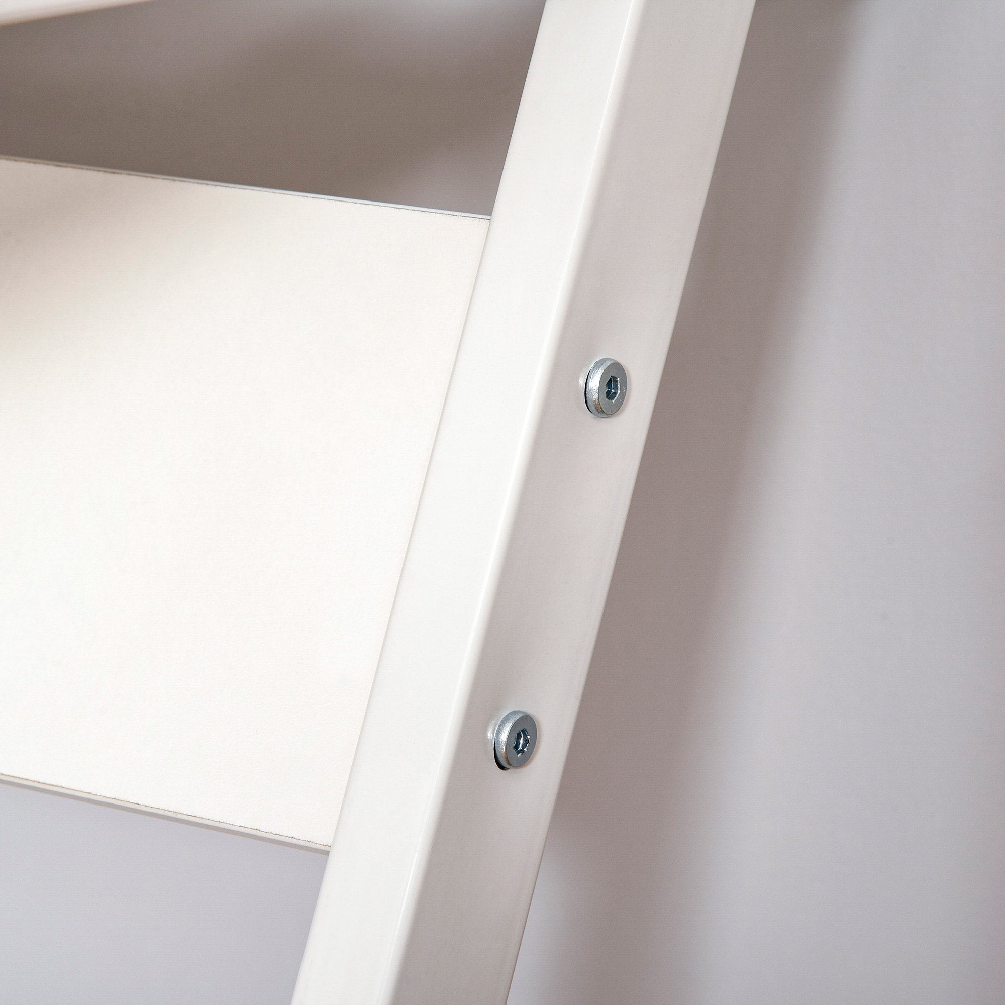 Rolling Computer Desk - Mobile Desk - Computer Table - Sliding Keyboard Shelf + Shelf - White