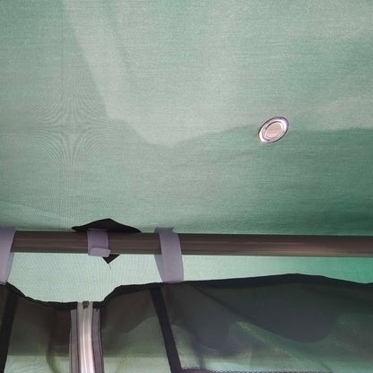 Garden Gazebo 3x3m Outdoor Canopy with 4 Removable Mosquito Net Curtains Double Roof Metal Frame Anti-UV Waterproof Pavilion for Patio Green