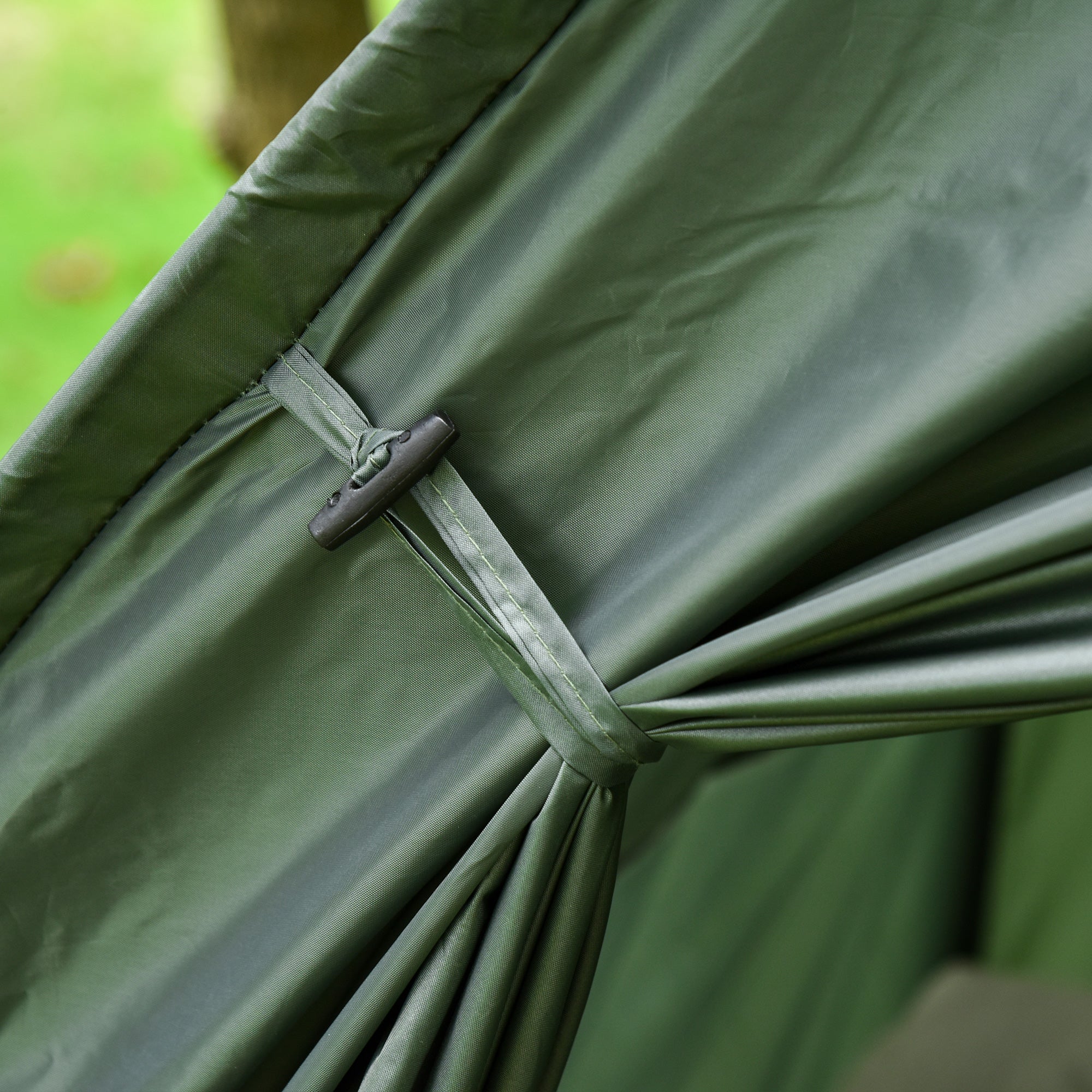 SoBuy Cot with Tent Pop-Up Tent with Air Pump, Mattress, Carrying Bag, Sleeping Bag, Waterproof Camping Cot Extra Wide Outdoor Camping Cot Dark Green 193x86x160 cm up to 114 kg