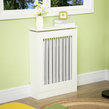 Radiator Cover Modern MDF Painted Radiator Cover with Top Shelf for Living Room Bedroom Office 60x18x84 cm White