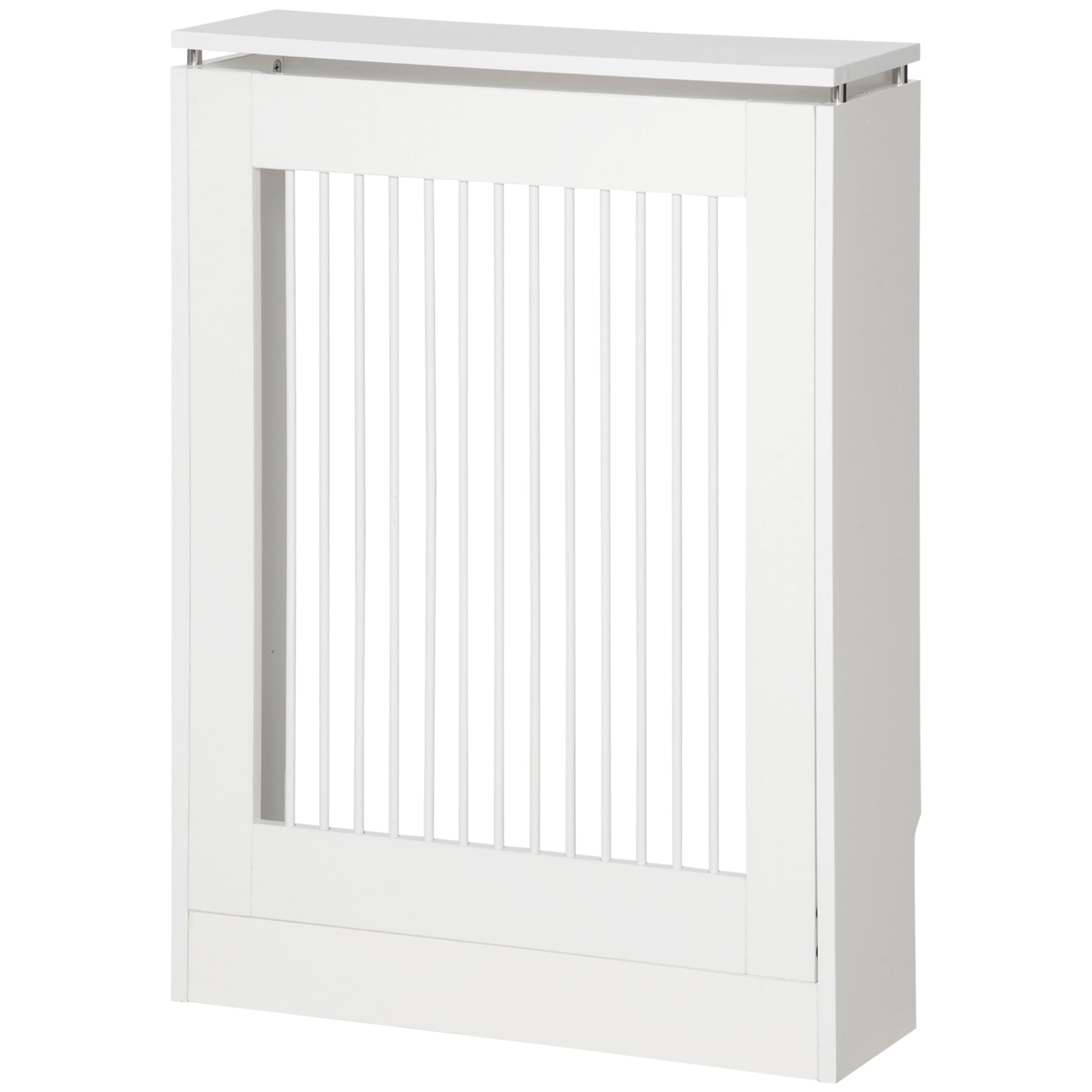 Radiator Cover Modern MDF Painted Radiator Cover with Top Shelf for Living Room Bedroom Office 60x18x84 cm White