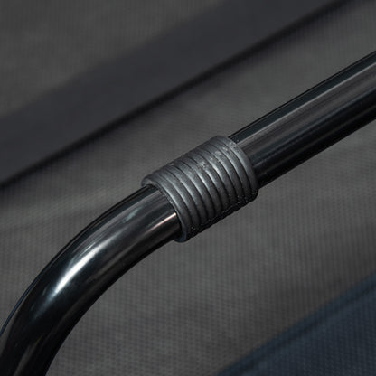 Dog Bed Outdoor Dog Cot Cat Bed Pet Bed Sleeping Place Metal Oxford Fabric Dark Blue 122 x 92 x 23 cm