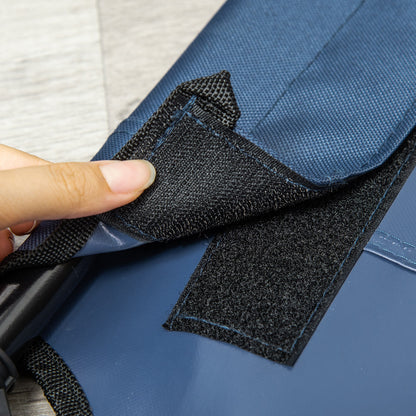 Dog Bed Outdoor Dog Cot Cat Bed Pet Bed Sleeping Place Metal Oxford Fabric Dark Blue 122 x 92 x 23 cm