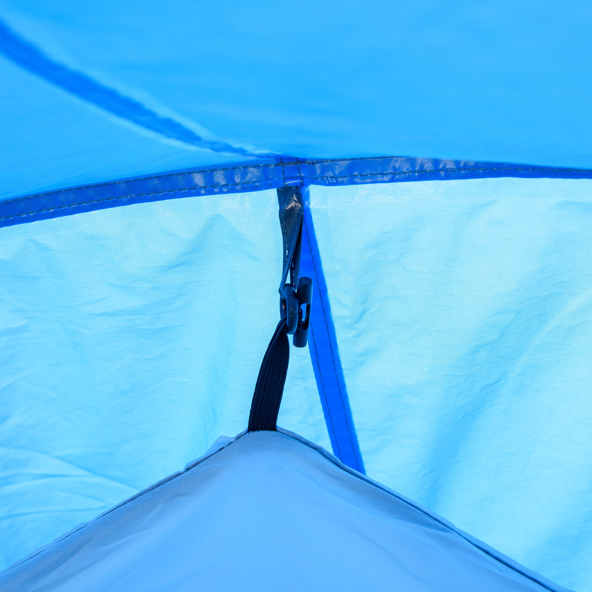 Camping Tent for 2-3 People Stable Waterproof Family Tent with Two Sleeping Cabins Vestibule with Standing Height, Dome Tent with 2000mm Water Column Tunnel Tent Camping Travel, Light Blue