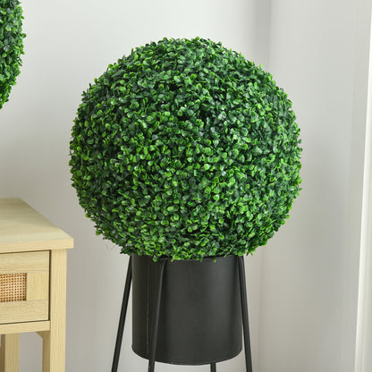 2-Pack Large Artificial Boxwood Ball Ø40 cm, UV-Resistant Fake Plant in Pot, Plastic Artificial Plants, Realistic Decor for Living Room Bedroom Office Garden Gift