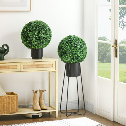 2-Pack Large Artificial Boxwood Ball Ø40 cm, UV-Resistant Fake Plant in Pot, Plastic Artificial Plants, Realistic Decor for Living Room Bedroom Office Garden Gift