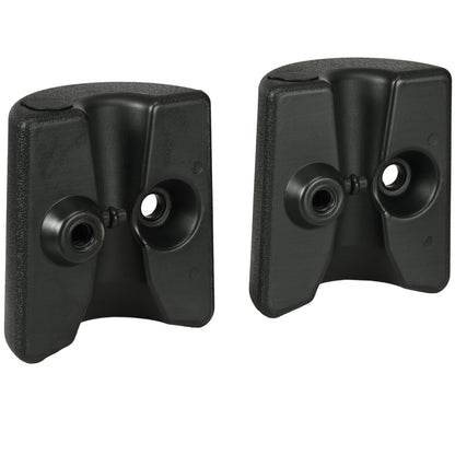 Pack of 4 Weights for Folding Tents Fillable Supports with 9.2 kg of Water or 12 kg of Sand Gazebo Weights with Fixing Knobs Ø24x25.5 cm Black