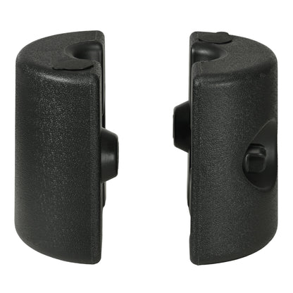 Pack of 4 Weights for Folding Tents Fillable Supports with 9.2 kg of Water or 12 kg of Sand Gazebo Weights with Fixing Knobs Ø24x25.5 cm Black