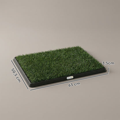 Dog Toilet 24.8 x 19.9 in – Washable Artificial Grass Potty Tray for Puppies & Small/Medium Dogs, Ideal for Balcony & Apartment