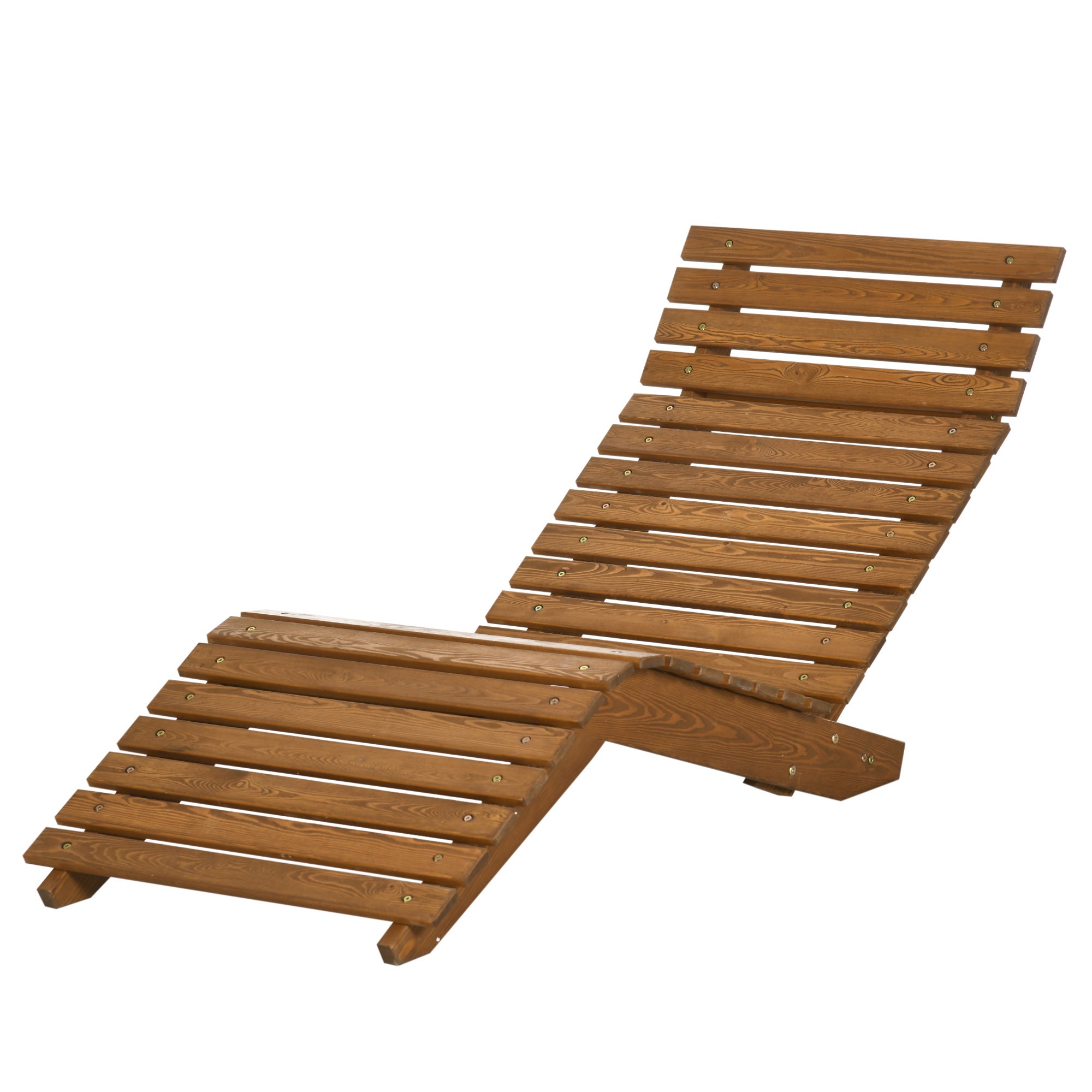 Sun Lounger, Recliner, Garden Lounger, Relaxing Chair for Pool Area, Balcony, Supports up to 120 kg, Solid Wood, Teak, 66 x 170 x 77 cm