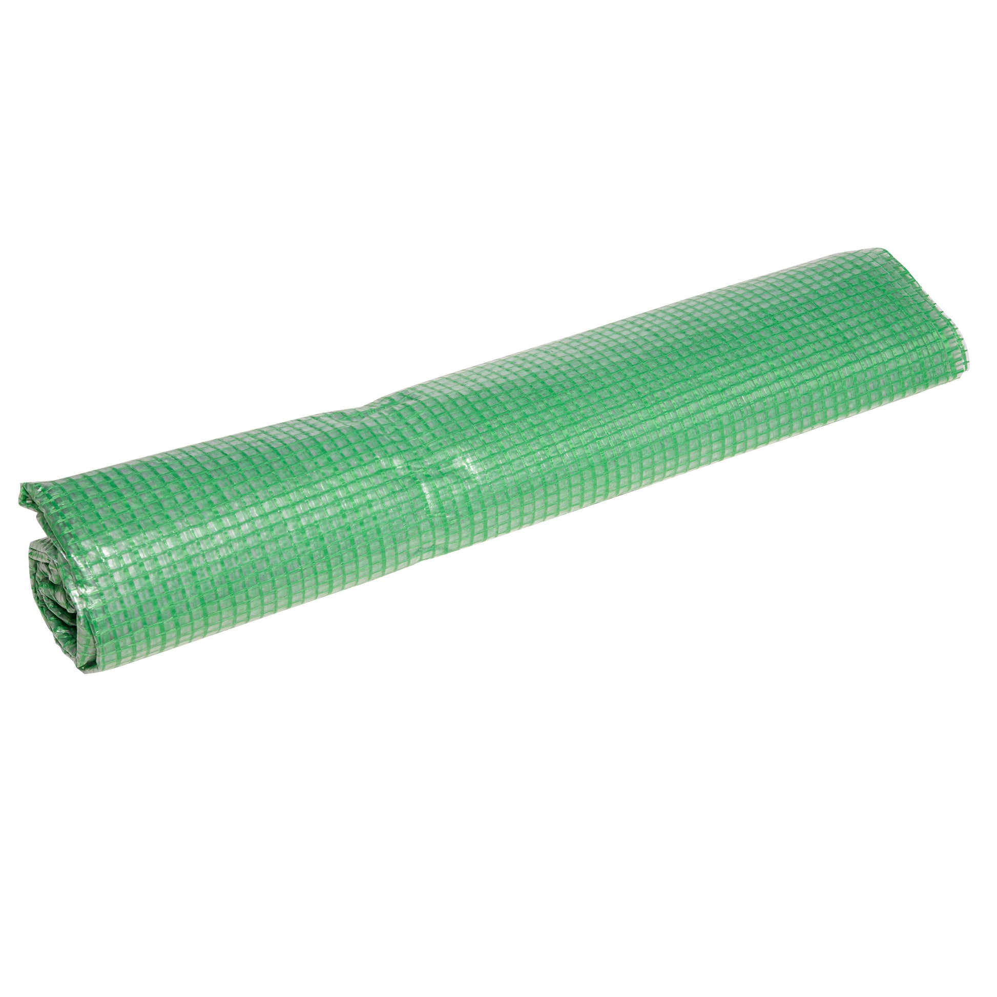 Mini Garden Greenhouse Mini Tunnel Greenhouse 180L x 90W x 90H cm Pointed Roof Steel High Density 140 g/m² Anti-UV 2 Roll-Up Windows with Zip Green