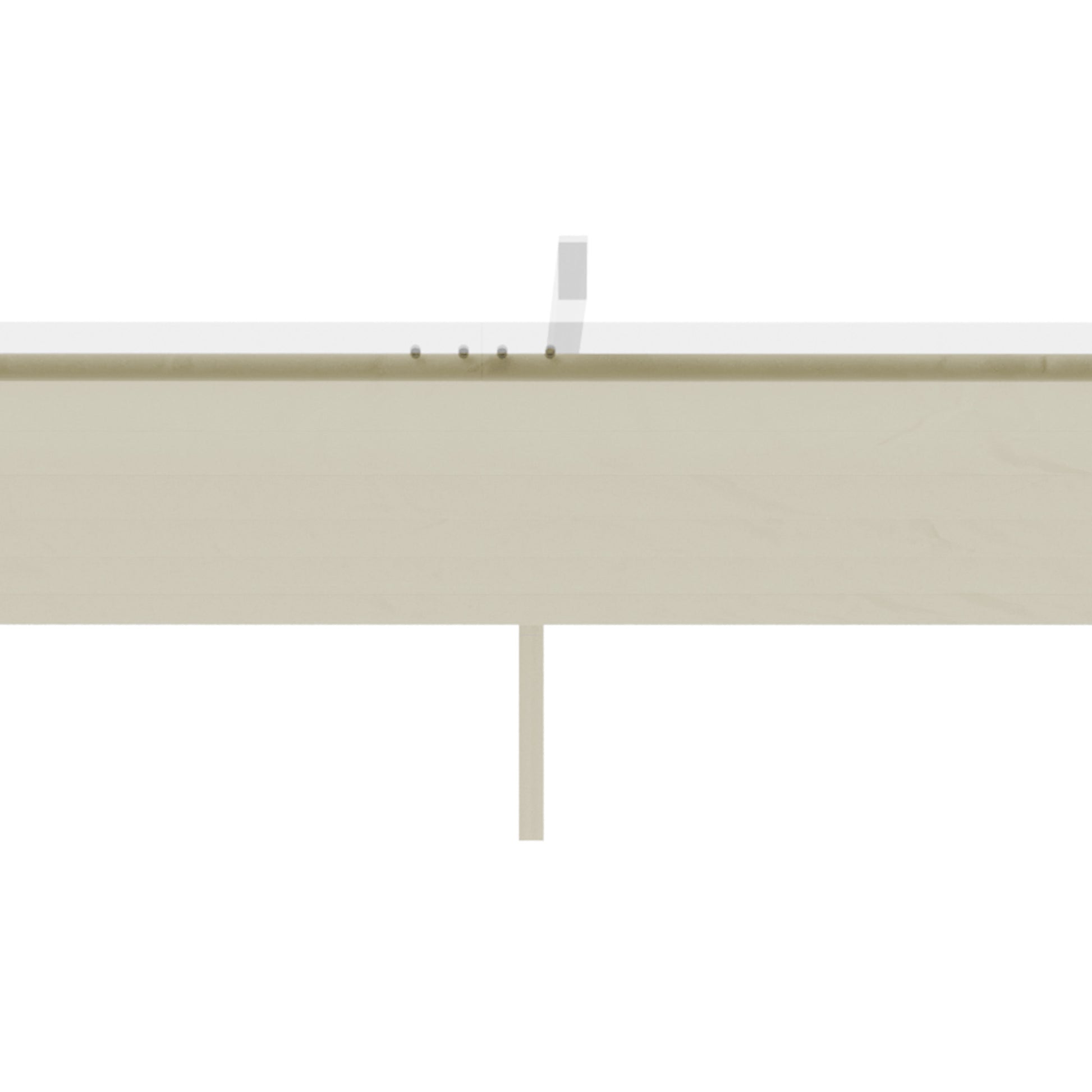 2.5x2.55m Pergola Roof Retractable Replacement Canopy for Garden Gazebo Umbrella Sunshade Fabric Top Cover in Cream with 10 Drainage Holes