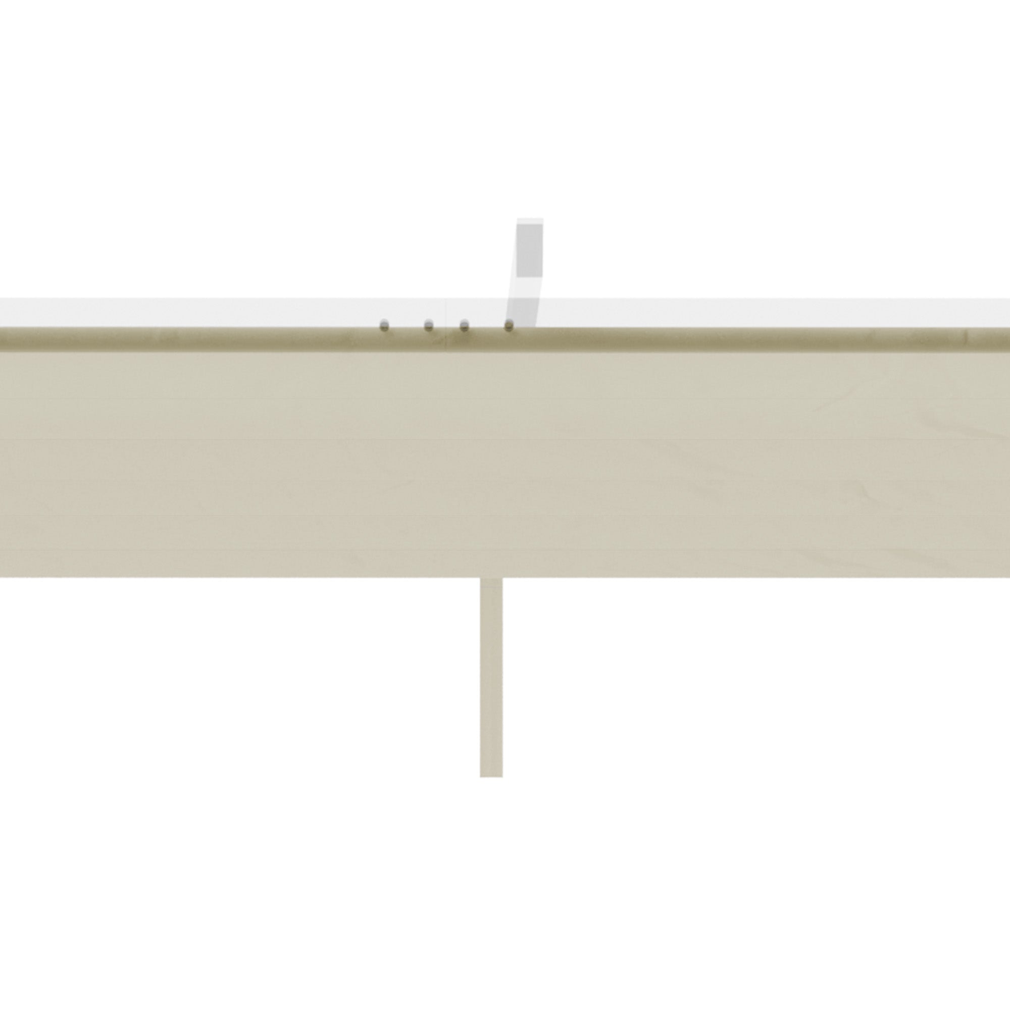 2.5x2.55m Pergola Roof Retractable Replacement Canopy for Garden Gazebo Umbrella Sunshade Fabric Top Cover in Cream with 10 Drainage Holes