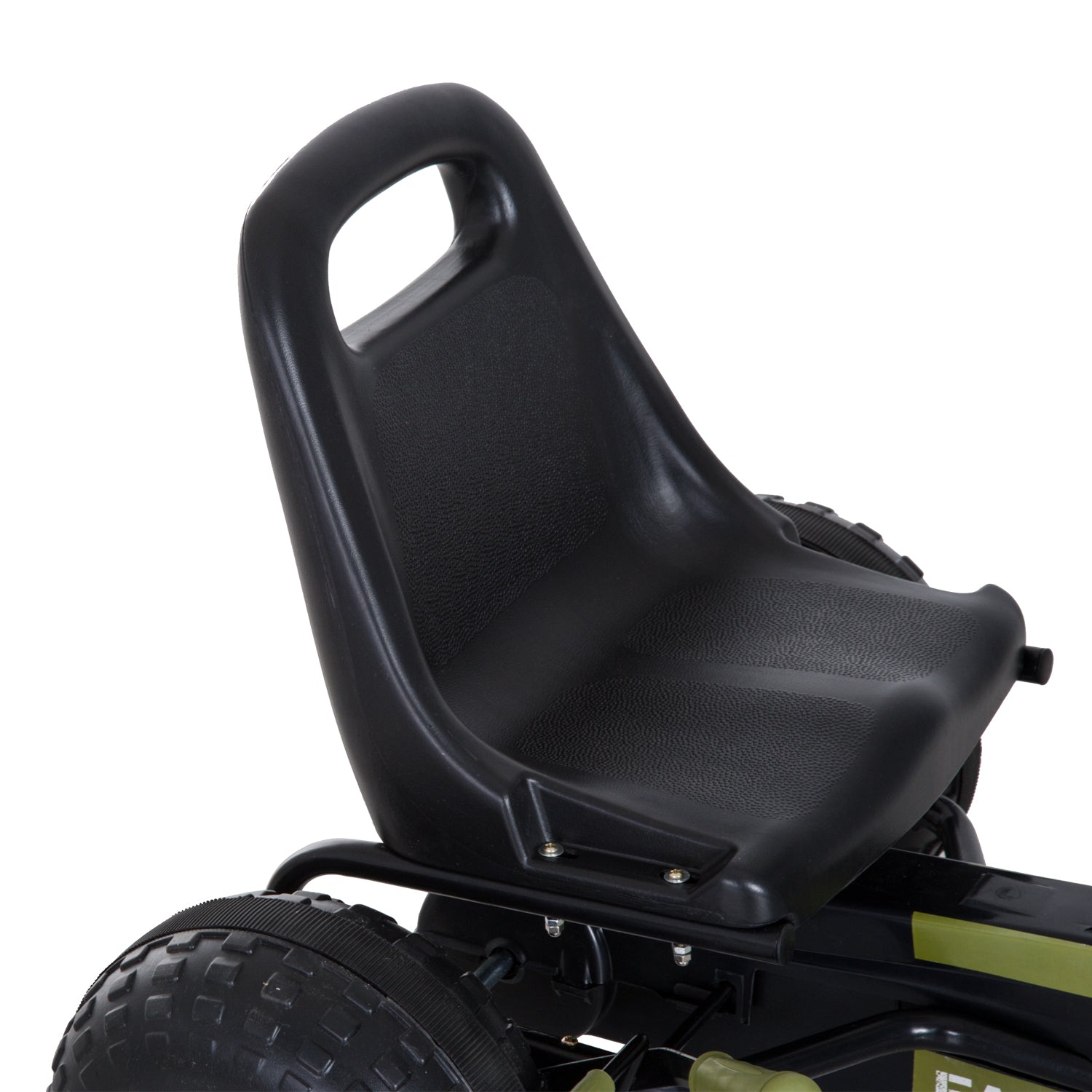 Go Kart Pedal Car with Hand Brake, Forward and Reverse Gear, Children's Vehicle Kettcar Pedal Car with Adjustable Seat for Children 3-6 Years, 99 x 65 x 56cm Green