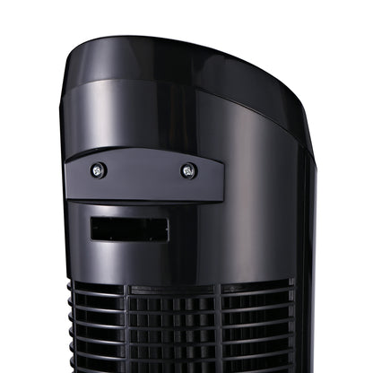 Stand Fan 45 W Tower Fan Fan quiet 3 Ventilation Levels, 70° Oscillation, ABS, Black, Ø27 x H75 cm