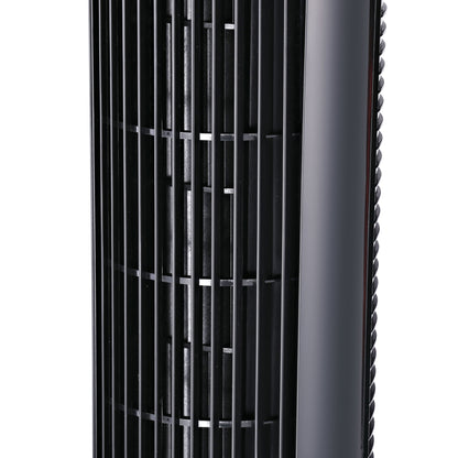 Stand Fan 45 W Tower Fan Fan quiet 3 Ventilation Levels, 70° Oscillation, ABS, Black, Ø27 x H75 cm