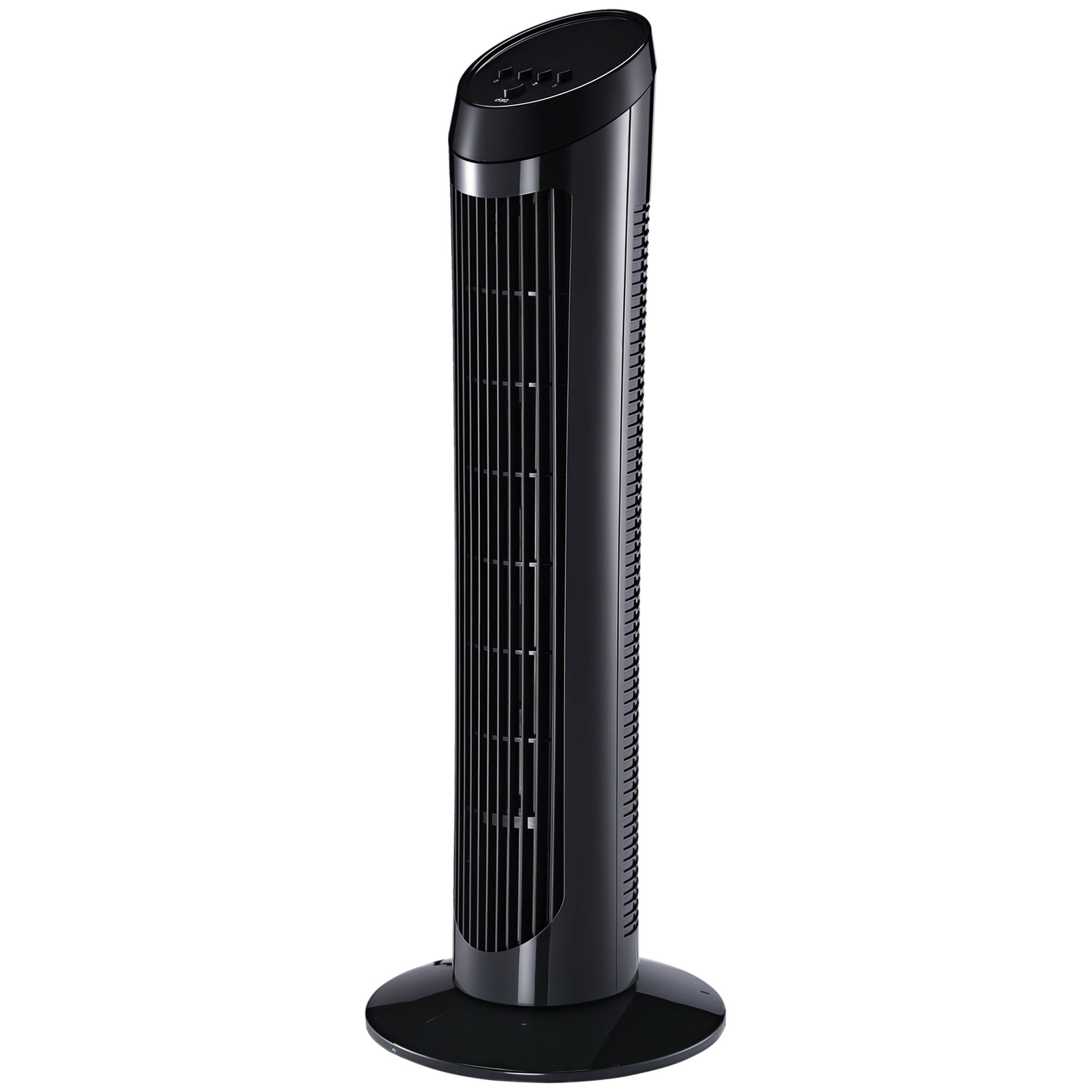 Stand Fan 45 W Tower Fan Fan quiet 3 Ventilation Levels, 70° Oscillation, ABS, Black, Ø27 x H75 cm