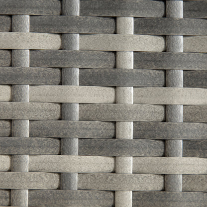 Cozy Chic Style Square Garden Side Coffee Table in Woven Resin - 50 x 50 x 47 cm Black