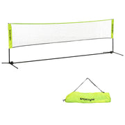 SPORTNOW Badminton Net Set Foldable Volleyball Net, 103/120/155H cm Height Adjustable Shuttlecock Net Tennis Net with Carrying Bag Indoor Outdoor, Metal Polyester Yellow