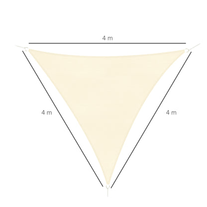 - Triangle Shade Sail (various sizes and colors), size 13x13x13ft, color Beige