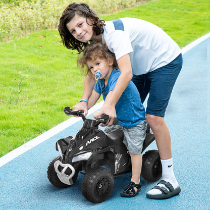 Quad Ride-On Car for Kids 18-36 Months with Lights and Music Function Supports up to 20 kg 67.5x38x44 cm Black