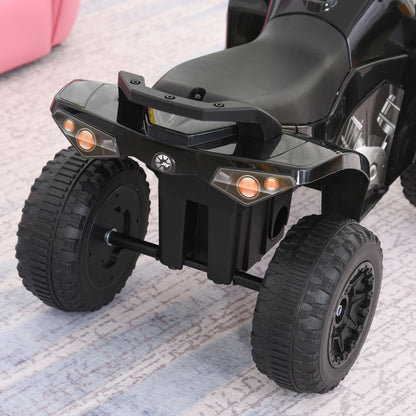 Quad Ride-On Car for Kids 18-36 Months with Lights and Music Function Supports up to 20 kg 67.5x38x44 cm Black