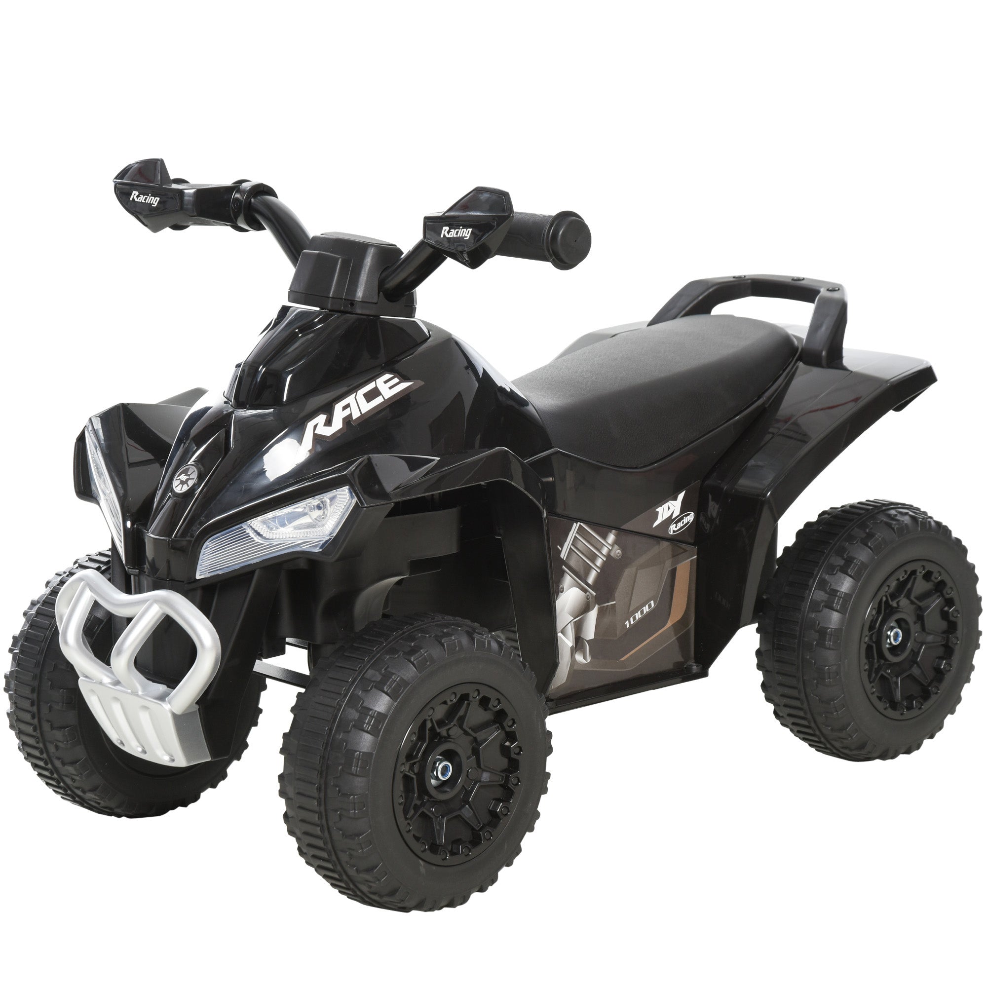 Quad Ride-On Car for Kids 18-36 Months with Lights and Music Function Supports up to 20 kg 67.5x38x44 cm Black