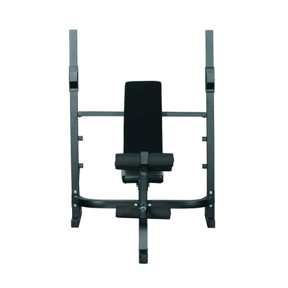 Weight Bench Multifunctional Weight Bench with 3-Level Adjustable Height for Full Body Fitness Training 175x98x130 cm Black