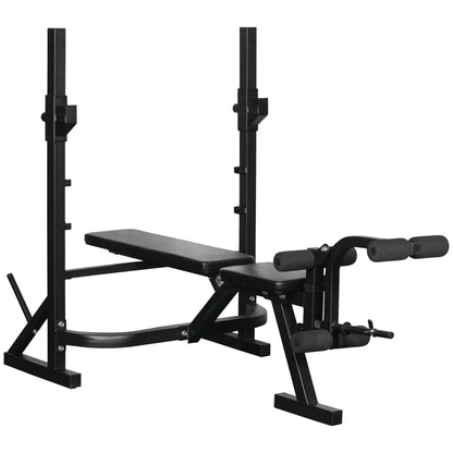 Weight Bench Multifunctional Weight Bench with 3-Level Adjustable Height for Full Body Fitness Training 175x98x130 cm Black