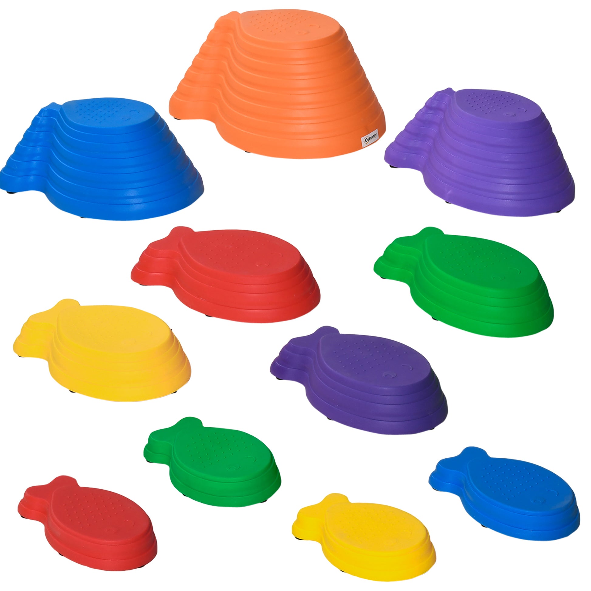 Balance Stones for Kids 11 Pieces Non-Slip Stackable Balance Rocks Stepping Stones to Promote Balance, Coordination, 3-8 Years, for Indoors Outdoors